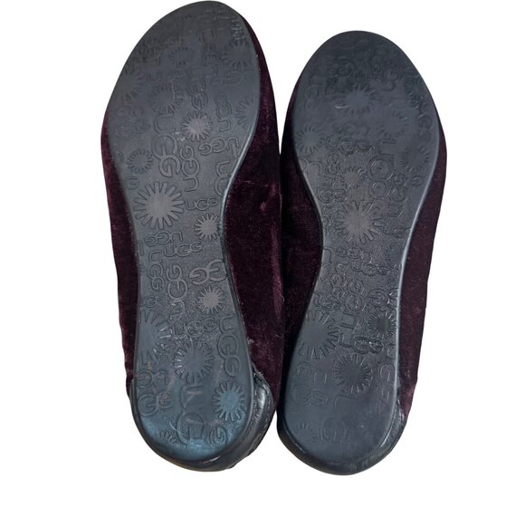UGG Australia ALLOWAY Chocolate Brown Suede Shearling Fur Slippers Woman's 9 - Picture 11 of 15